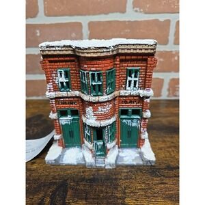 Christmas Village Collection Collectible Snow House Fire Station School Apartmen